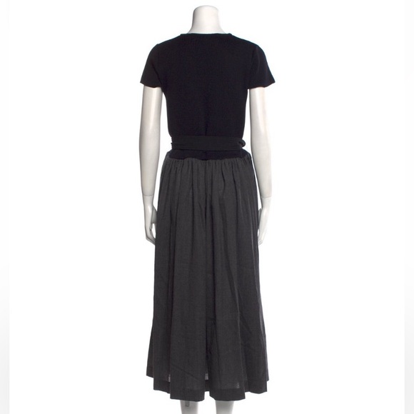 Martin Grant Black and Gray Wool Maxi Dress- NWT - Picture 2 of 4